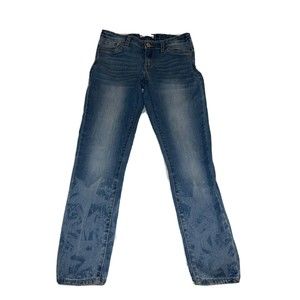 Levi’s Girls Jeans 710 Super Skinny Light Blue Wash With Stars Size 12 Regular